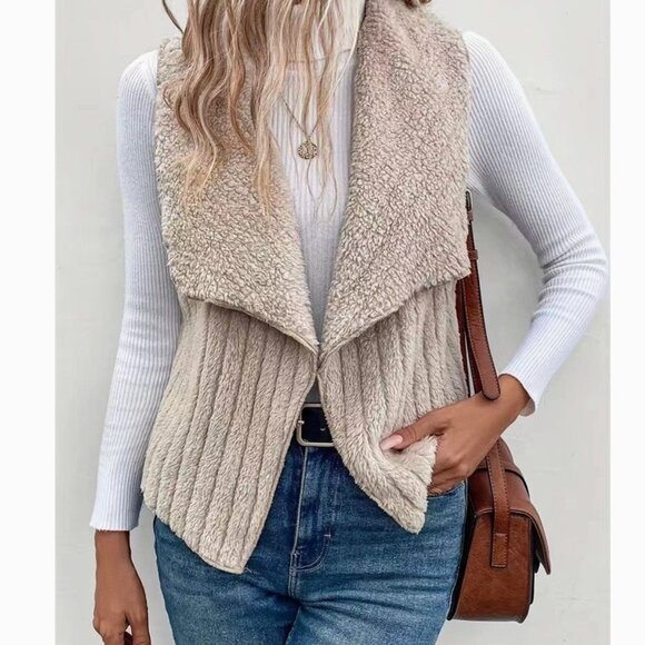 Fluffy Sleeveless Vest - Picture 1 of 3